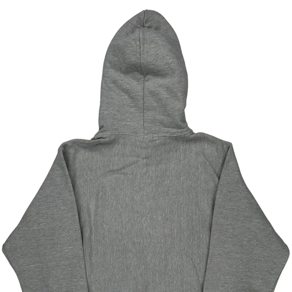 Reverse Weave Champion Graphic Hoodie - Small Gray Cotton Blend