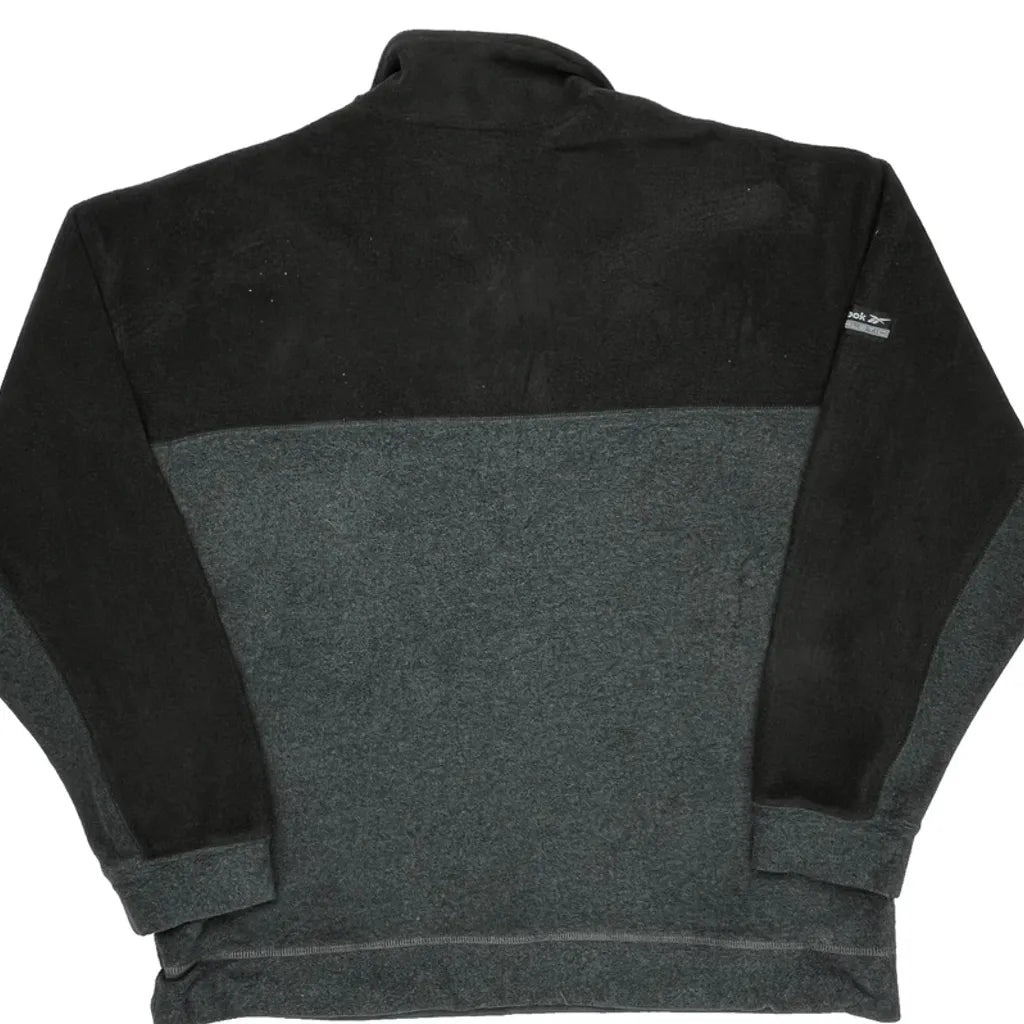 Reebok 1/4 Zip - Large Gray Polyester