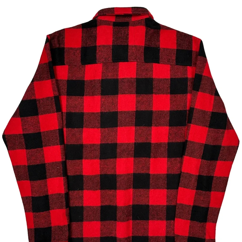 Defacto Checked Flannel Shirt - Medium Red Cotton