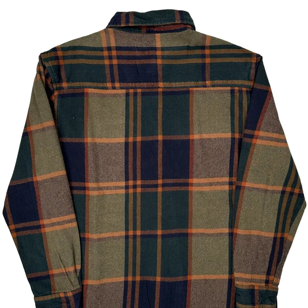Urban Heritage Checked Flannel Shirt - Large Multicoloured Cotton