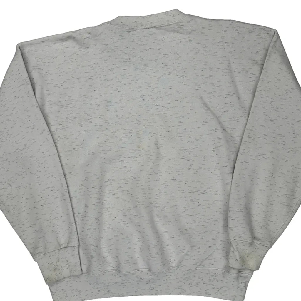 Mickey Mouse Disney Cartoon Sweatshirt - Large Gray Cotton Blend