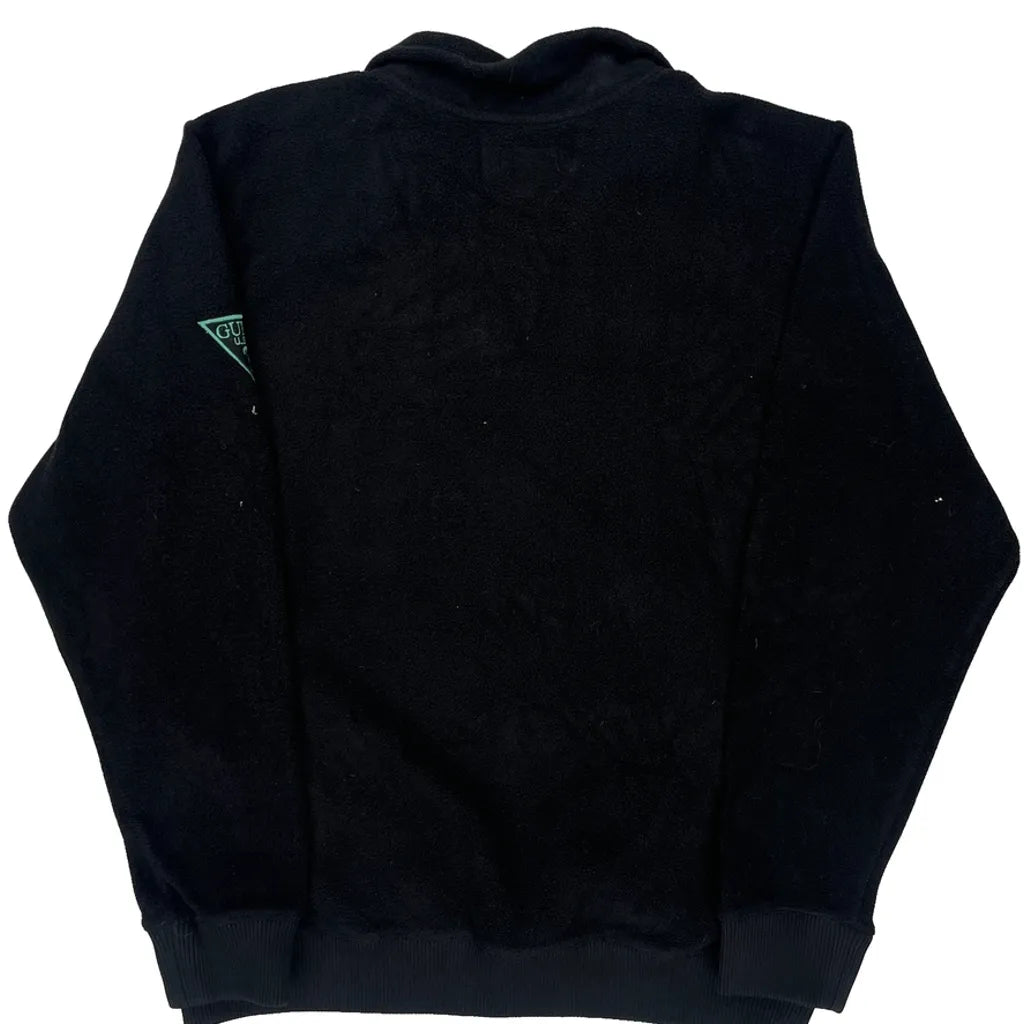 Guess 1/4 Zip - Large Black Polyester