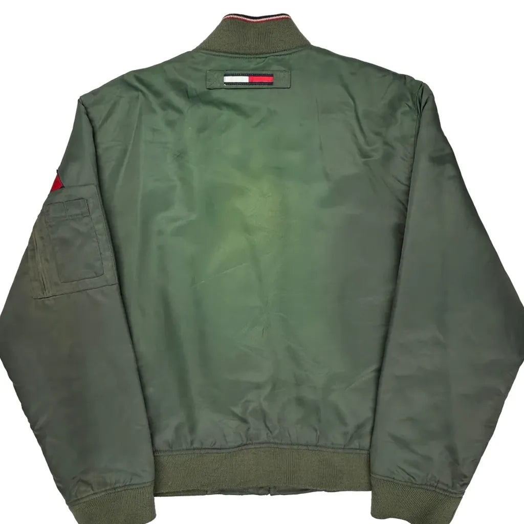 Tommy Jeans Bomber Jacket - Medium Green Polyester