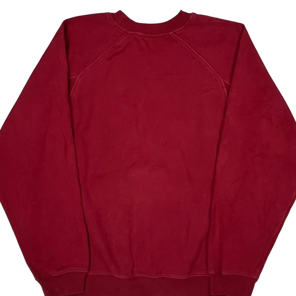 Adidas Raglan Graphic Sweatshirt - XL Red Cotton