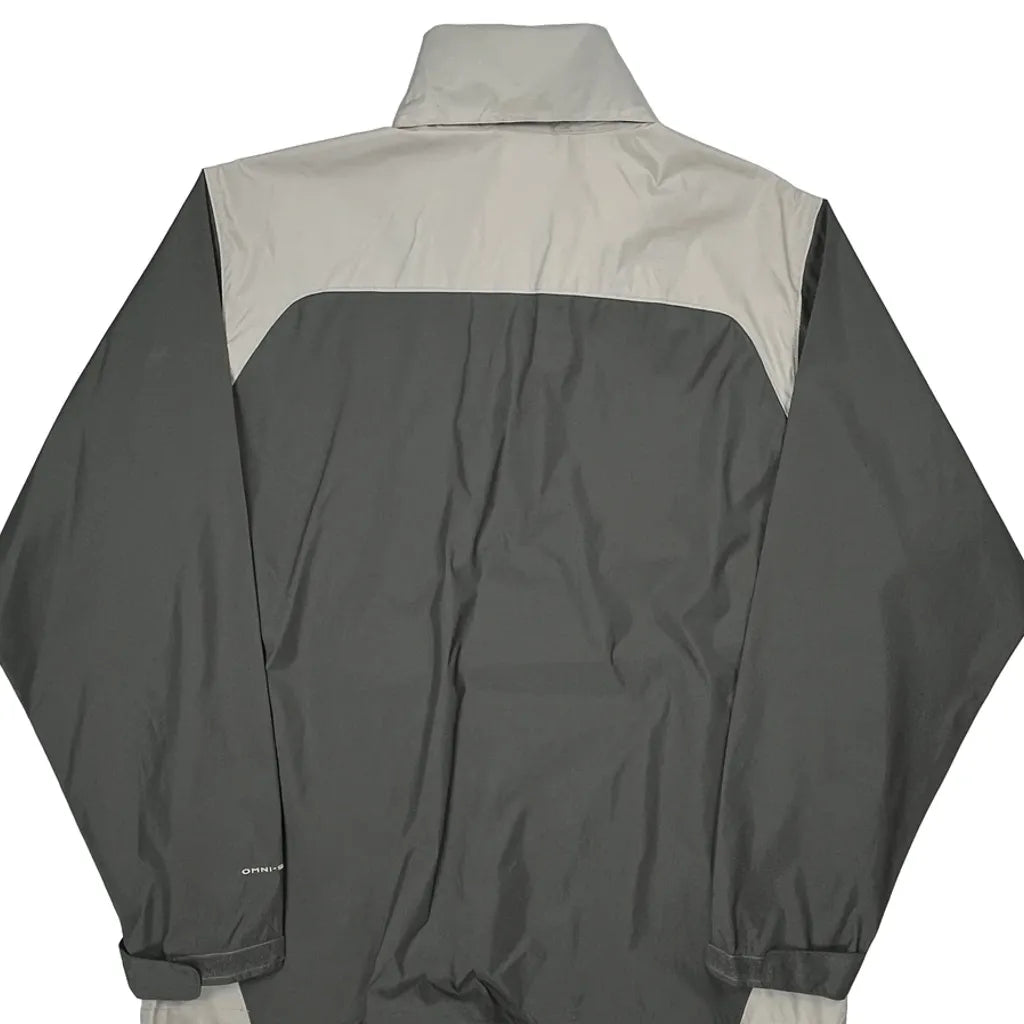 Columbia Windbreaker - Large Gray Polyester
