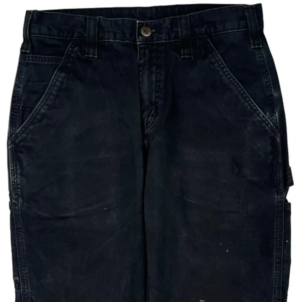 Carhartt B324 Blk Carpenter Pants - 30W 32L Black Cotton
