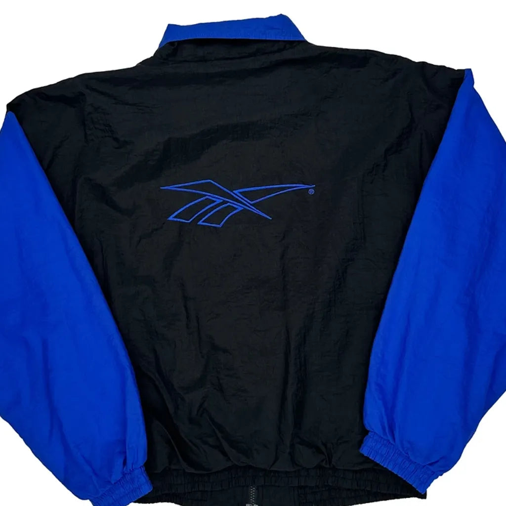 Reebok Windbreaker - Small Black Nylon