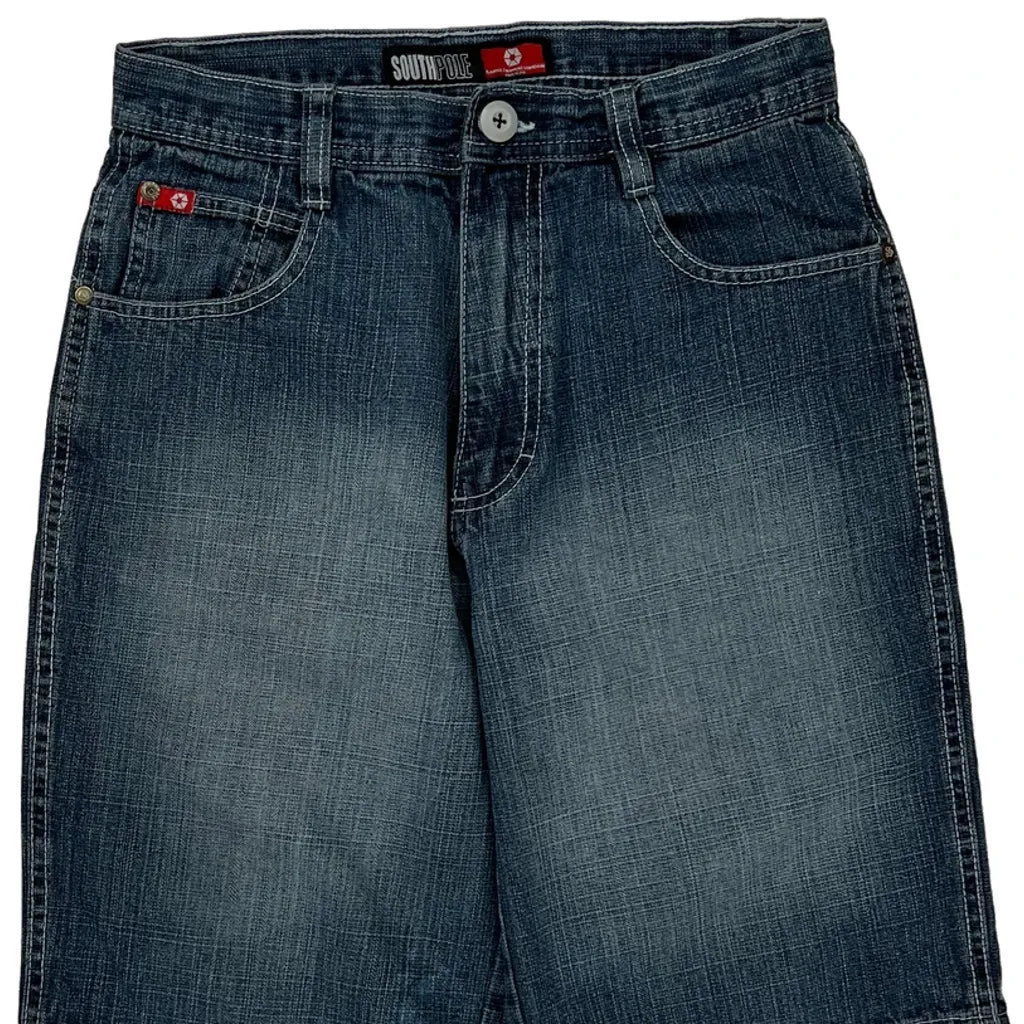 Southpole Baggy Denim Shorts - 27W US 4 Blue Denim