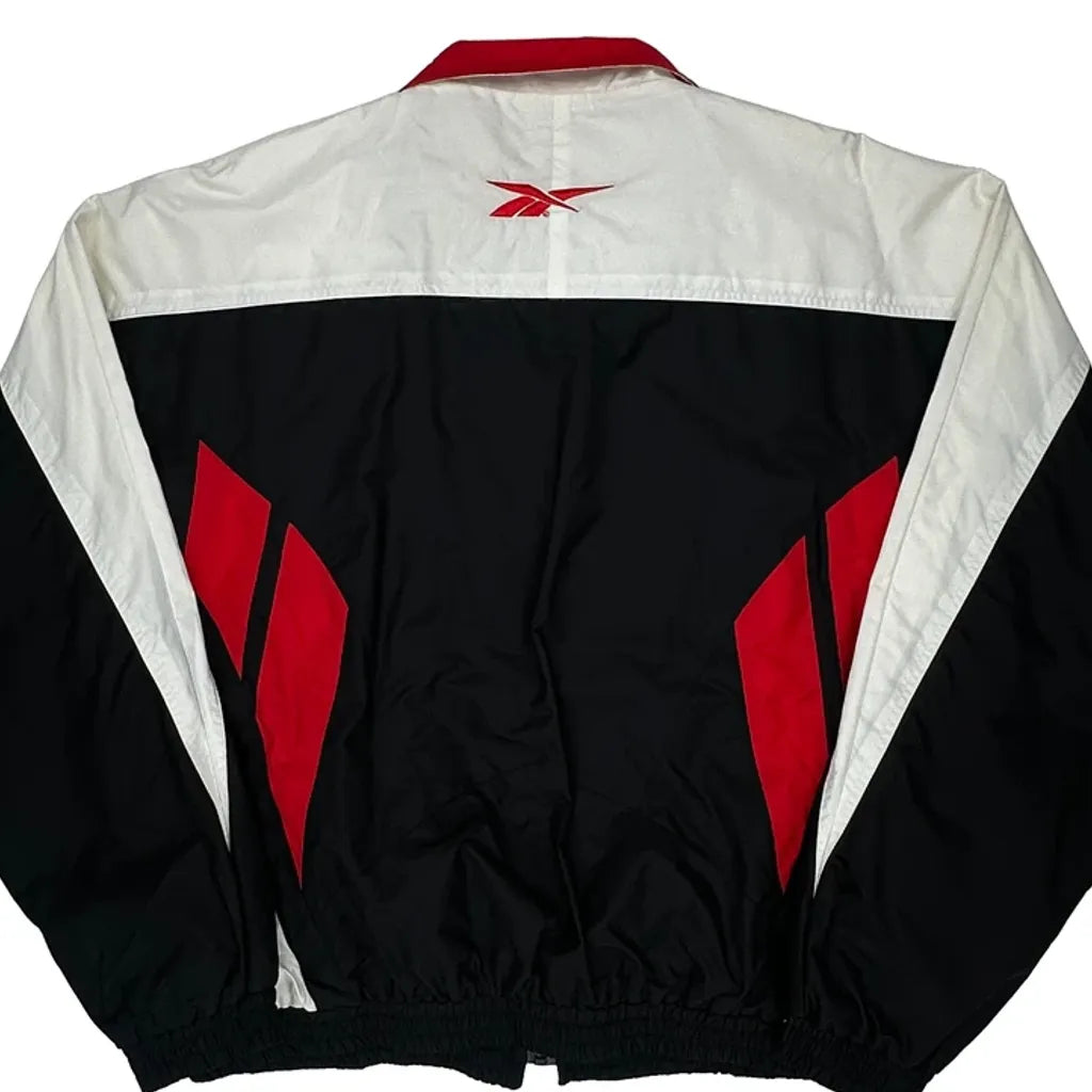 Reebok Windbreaker - Large Black Nylon