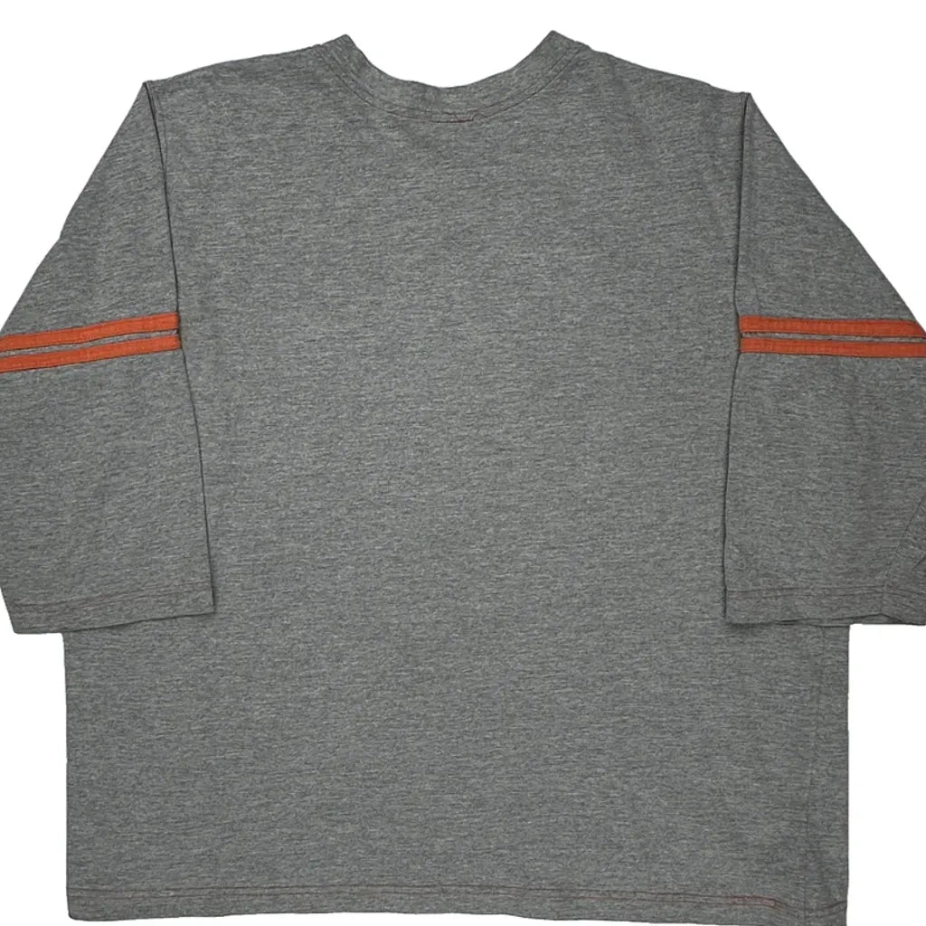 Taz Looney Tunes Cartoon Long Sleeve T-Shirt - 2XL Gray Cotton