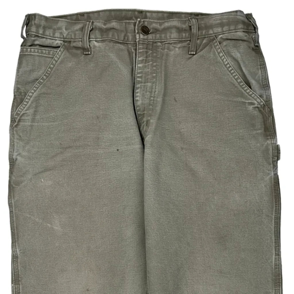 Carhartt B11 Des Carpenter Pants - 33W 31L Gray Cotton