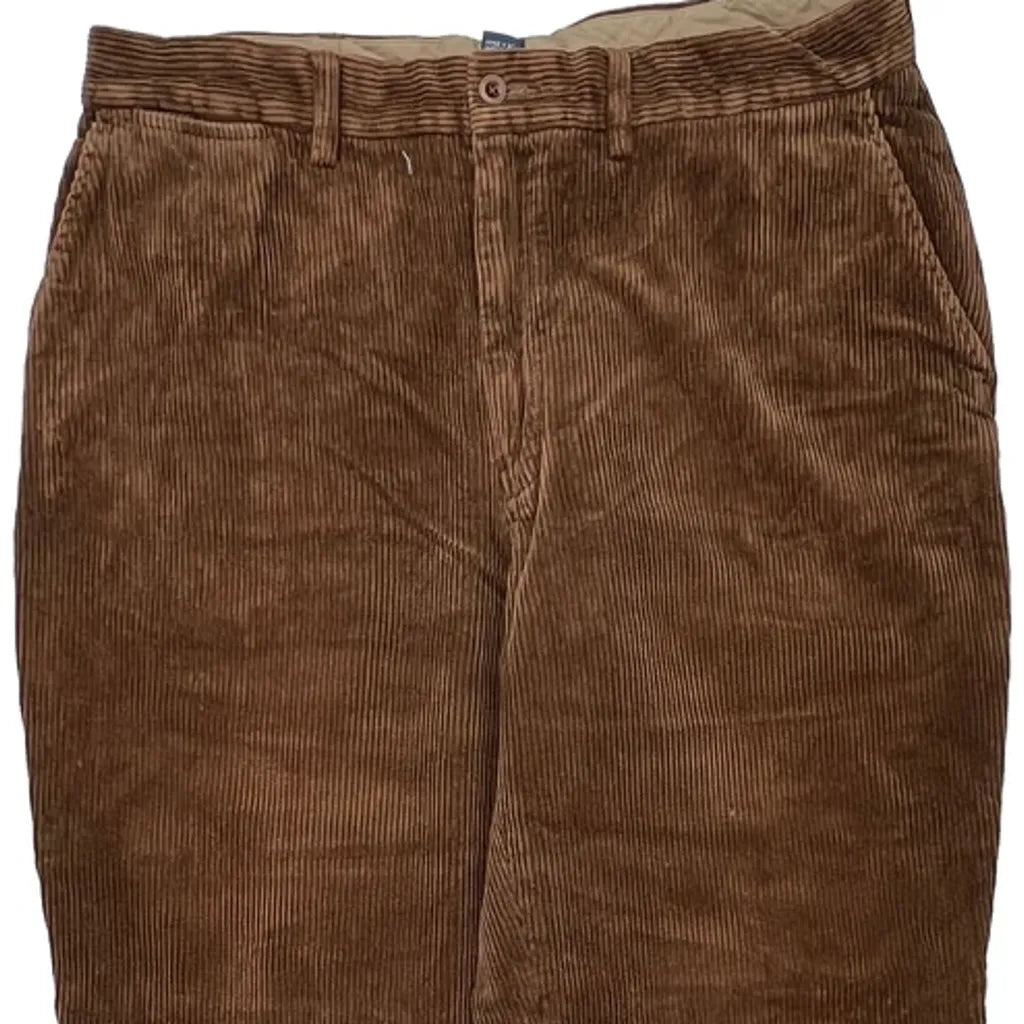 Polo By Ralph Lauren Cord Pants - 34″ Waist Brown Corduroy