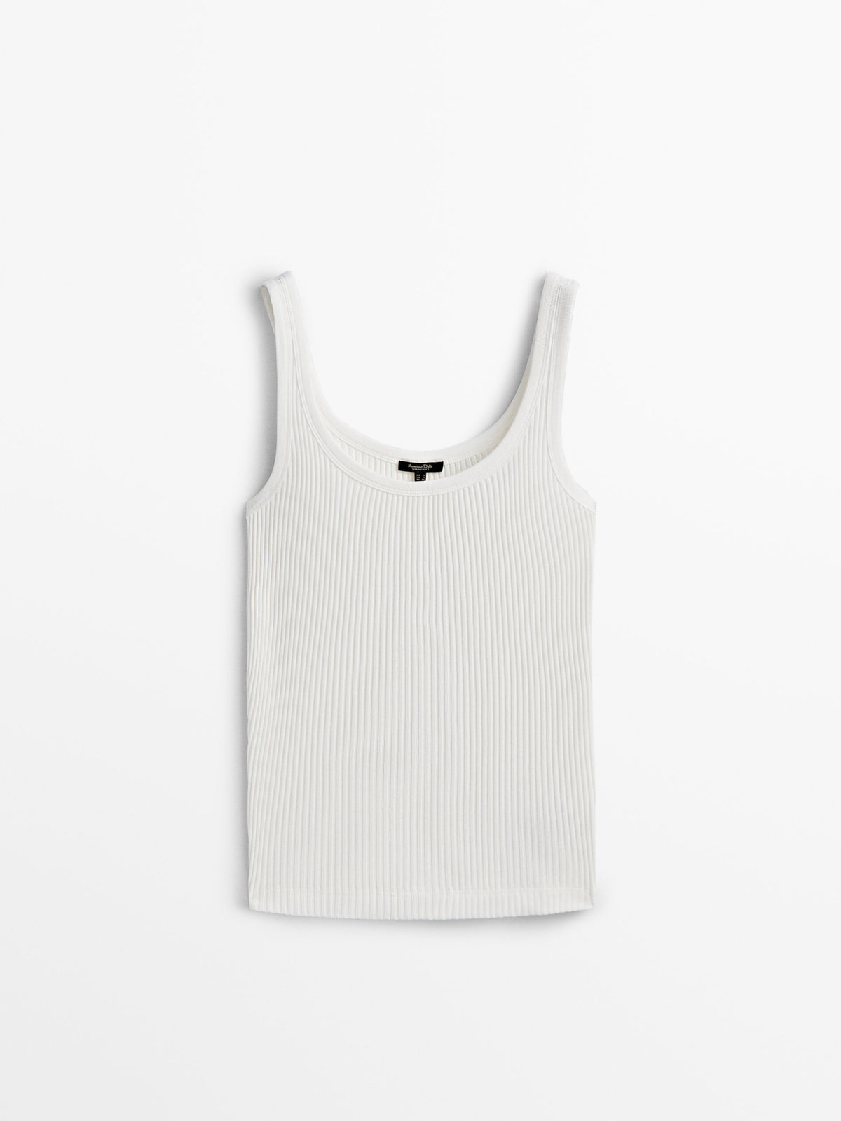 Camiseta tirantes canalé - BLANCO