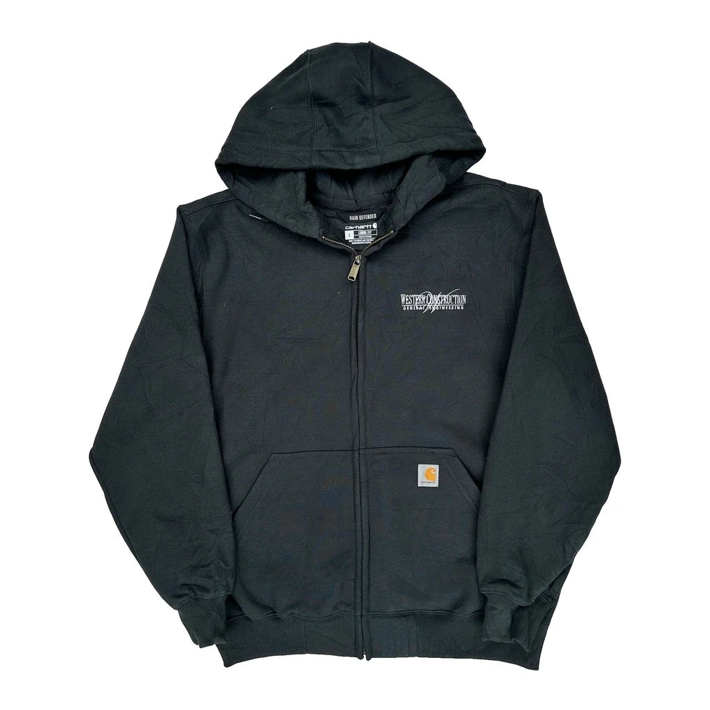Rain Defender Carhartt Hoodie - Large Black Cotton
