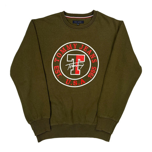 Tommy Hilfiger Sweatshirt - XL Green Cotton