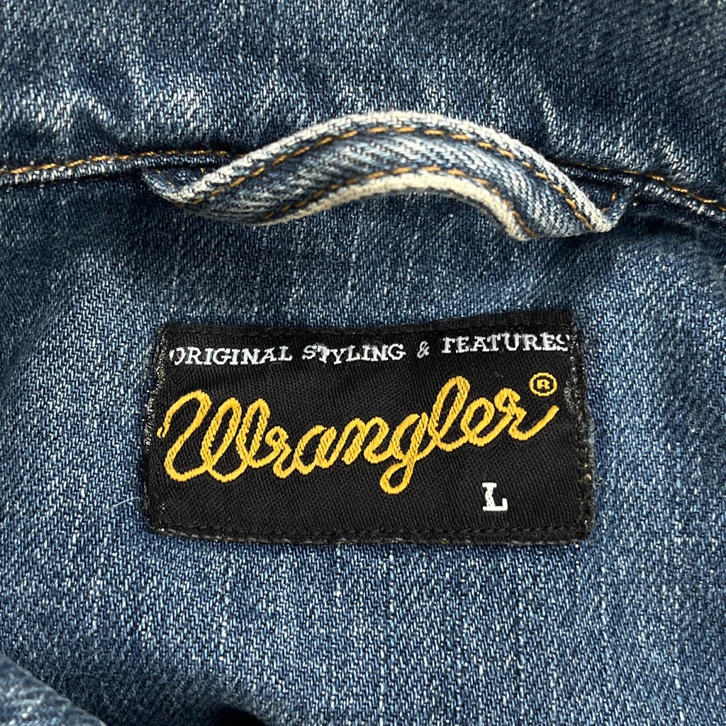 Wrangler Denim Jacket - Large Blue Denim