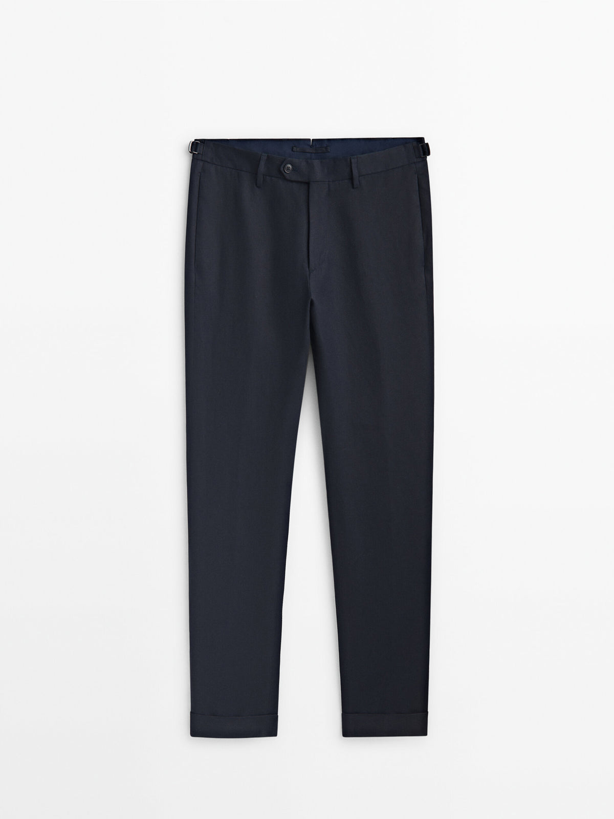 Pantalón traje azul marino 100% lino - AZUL MARINO