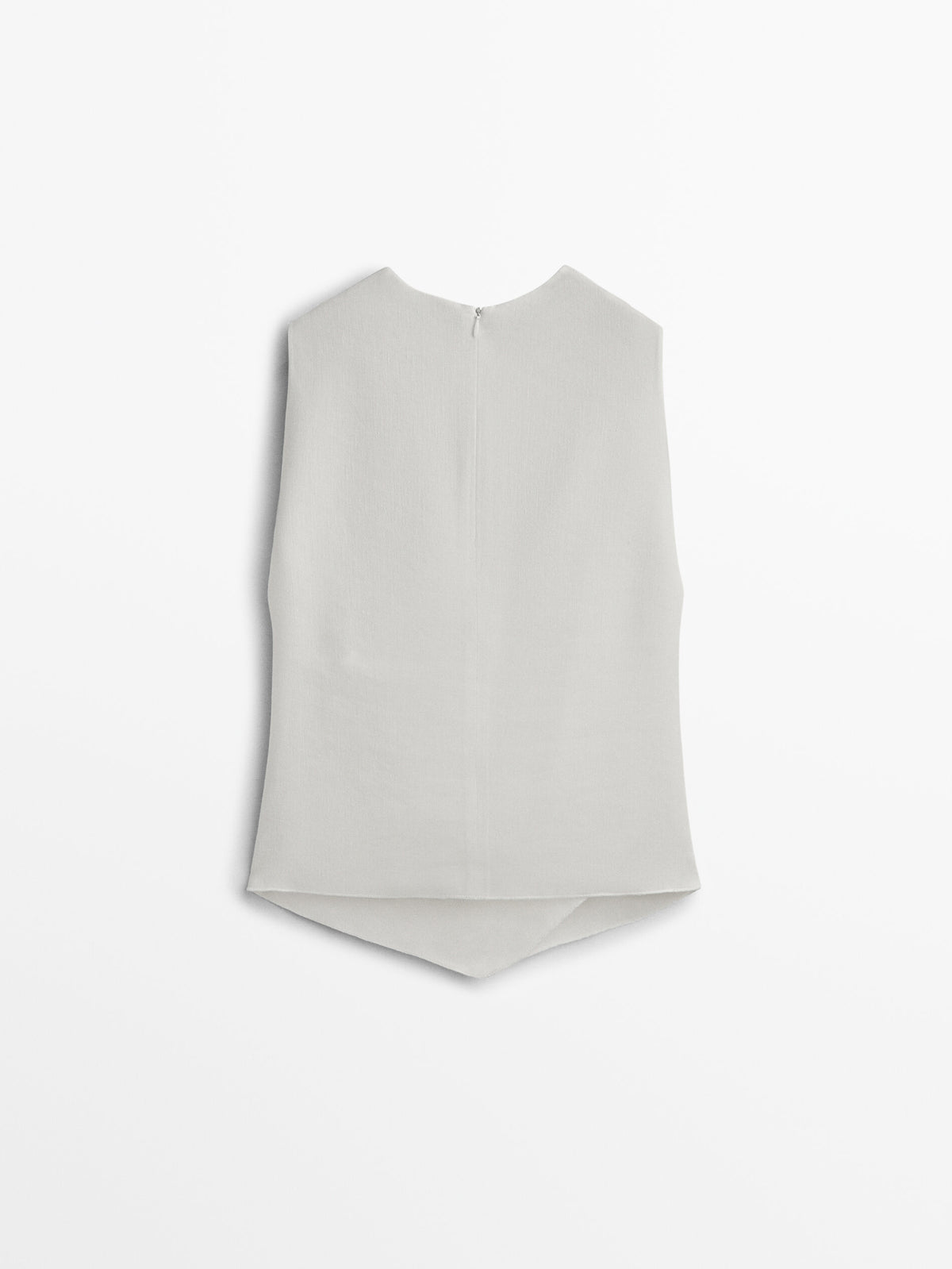 Top cruzado con lino - BLANCO