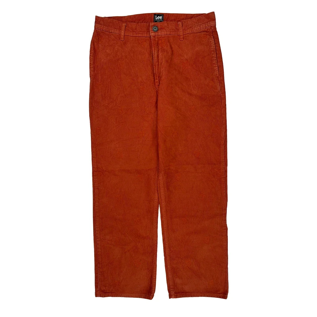 Lee Cord Pants - 32″ Waist Orange Corduroy