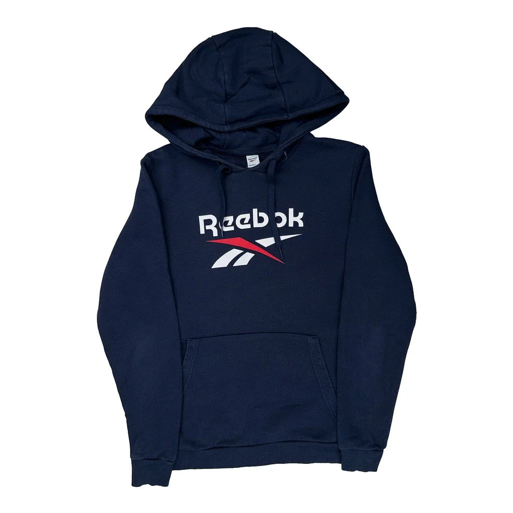 Reebok Hoodie - Medium Navy Cotton