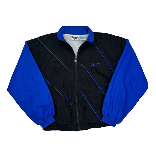 Reebok Windbreaker - Small Black Nylon