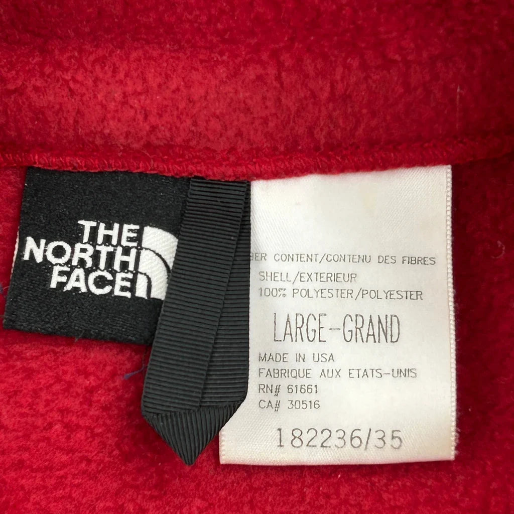 The North Face Fleece - Large Red Polyester
