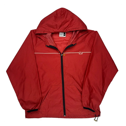 Puma Windbreaker - Large Red Polyester