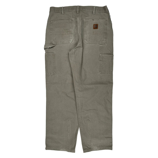 Carhartt B11 Des Carpenter Pants - 32W 31L Gray Cotton