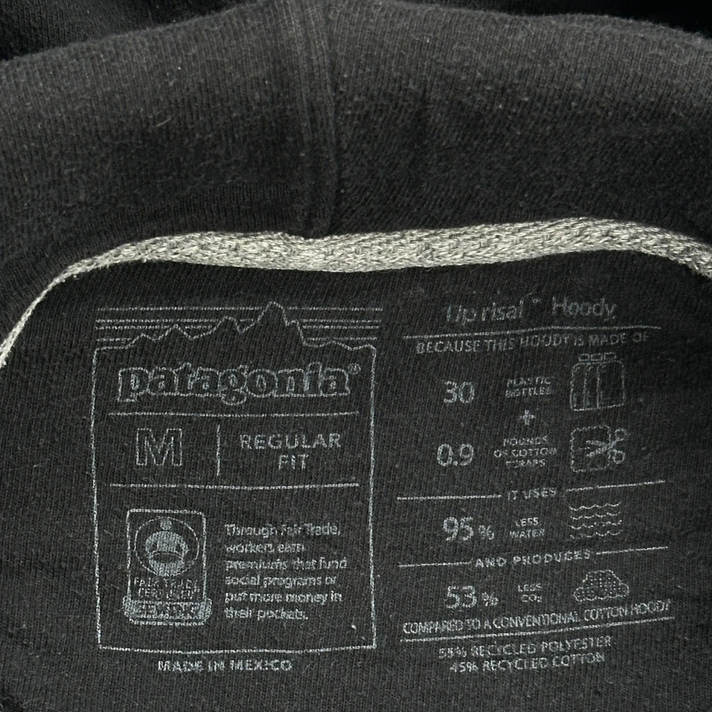 Patagonia Hoodie - Medium Black Cotton Blend