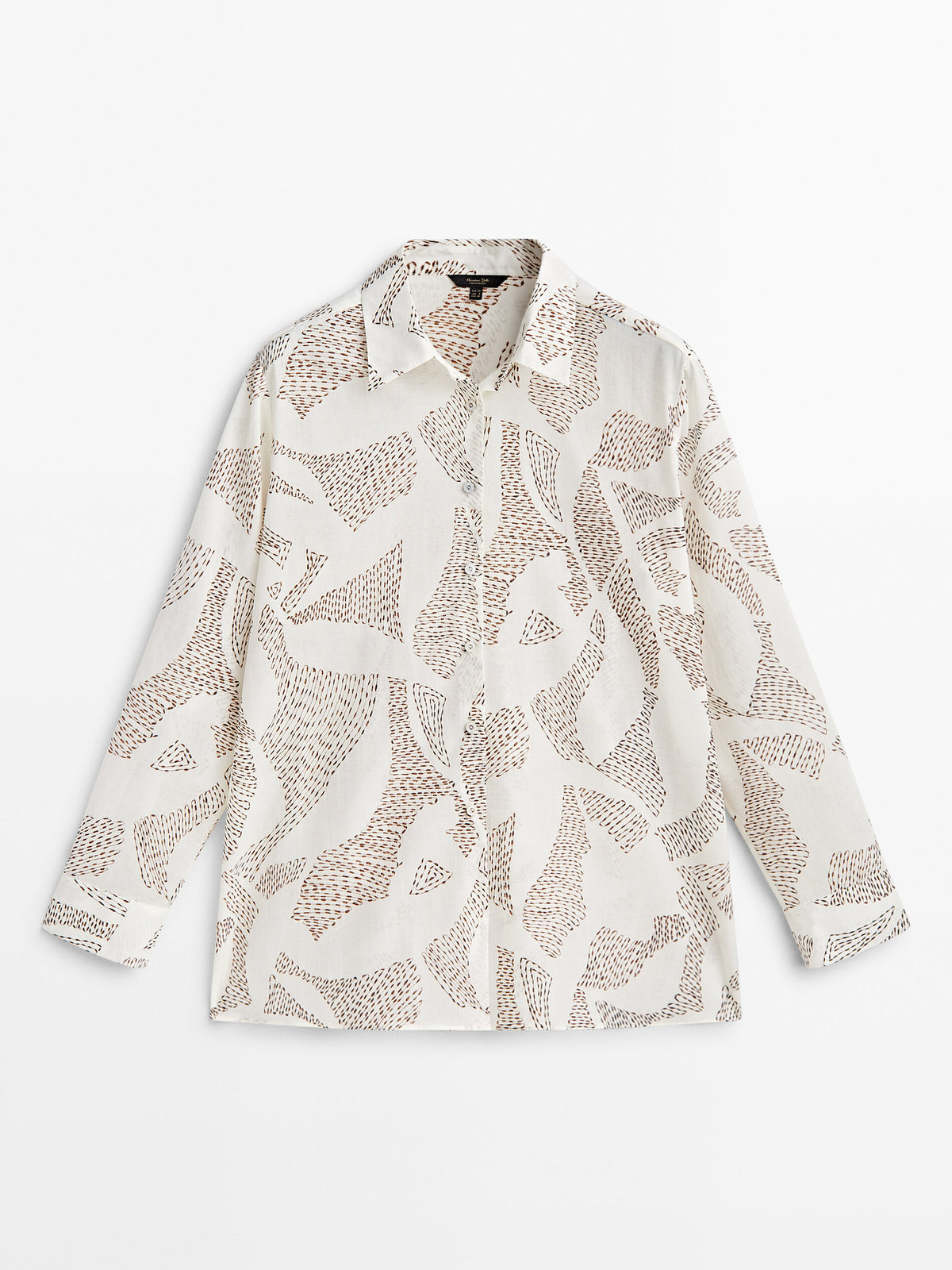 Camisa estampada 100% algodón - CRUDO