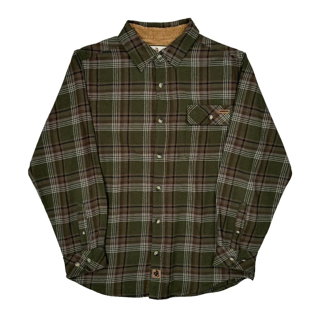 Legendary Whitetails Checked Flannel Shirt - Medium Green Cotton