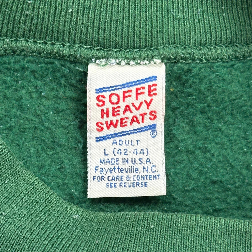 Soffe College Sweatshirt - Large Green Cotton