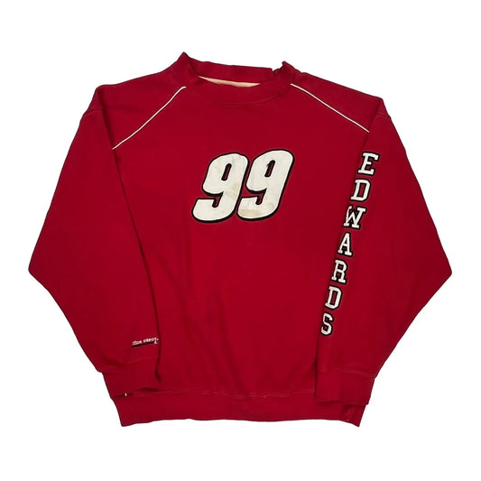 Edwards Roush Racing Nascar Sweatshirt - Large Red Cotton Blend