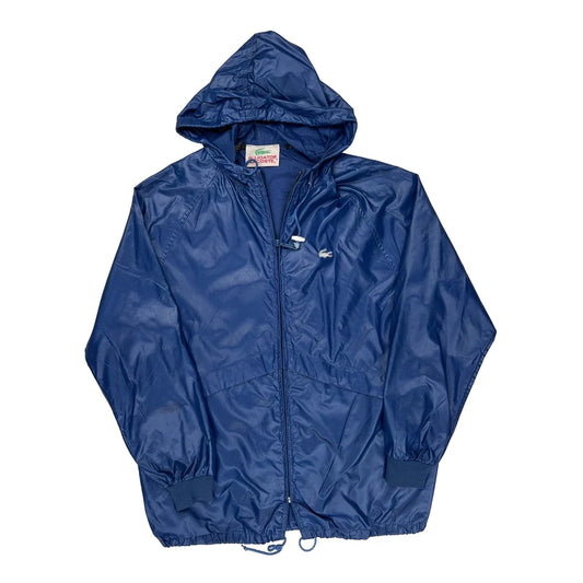 Alligator Lacoste Windbreaker - Large Blue Nylon