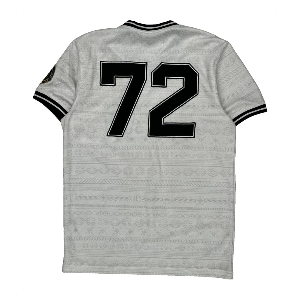 Number 72 Ecko Unltd Football Jersey - Medium White Polyester