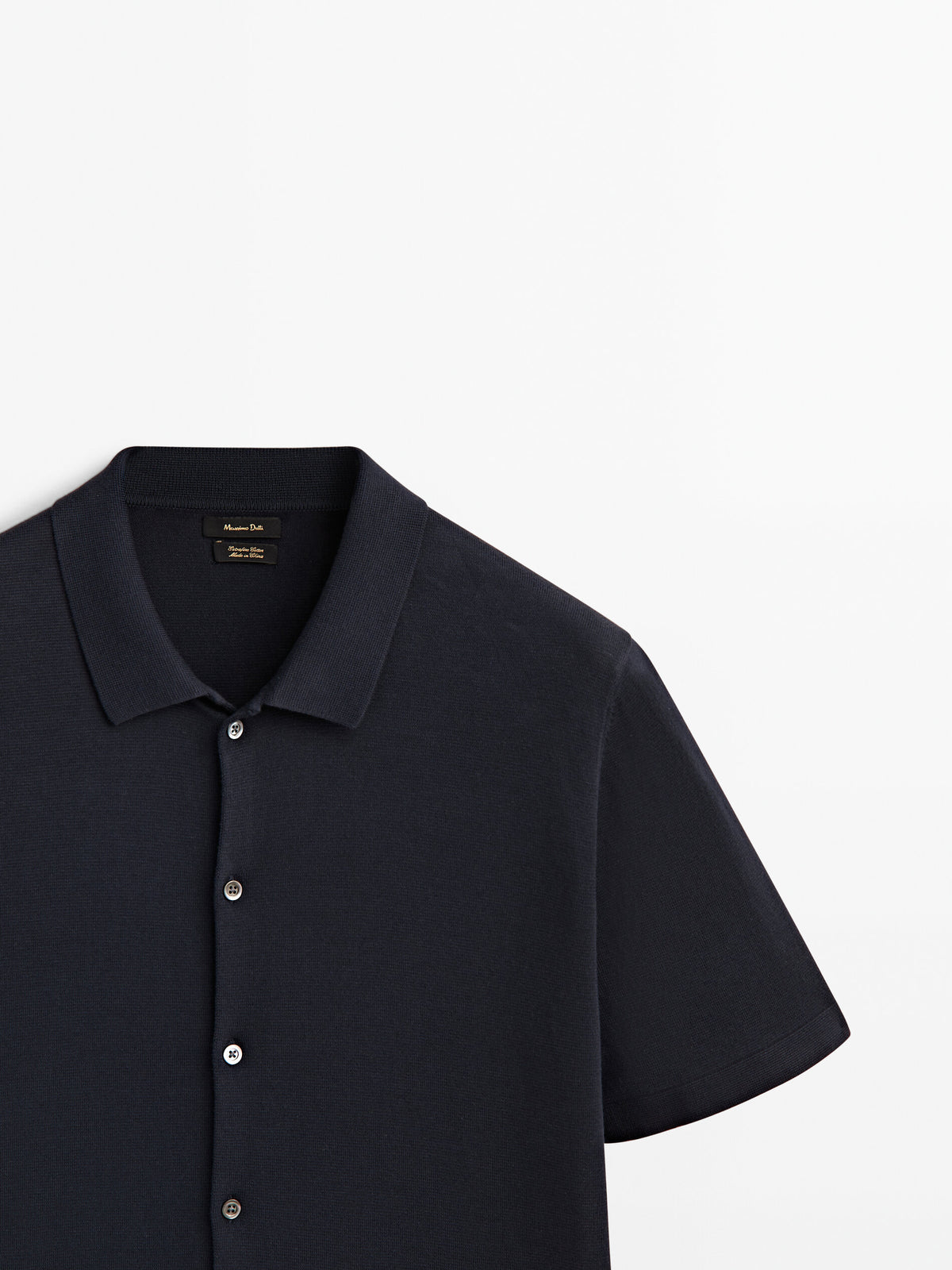 Camisa punto milano manga corta - AZUL MARINO