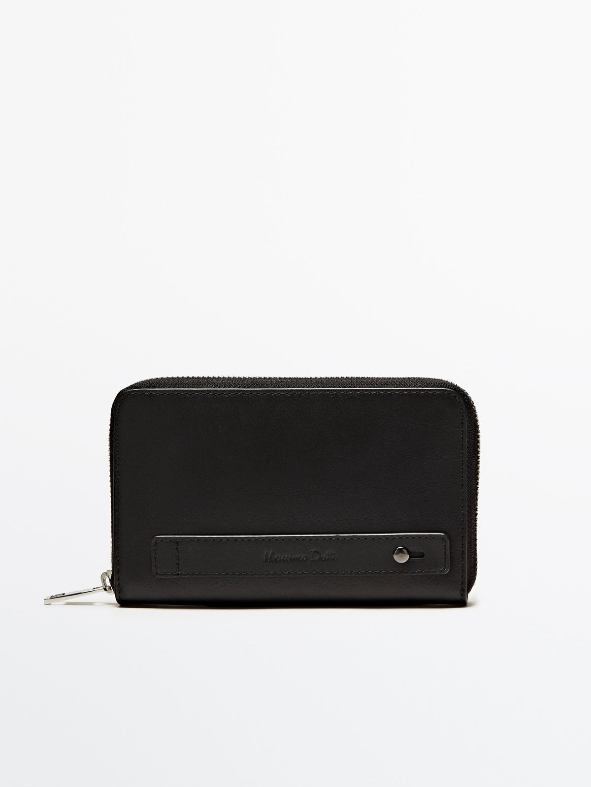 Cartera piel porta pasaporte - NEGRO
