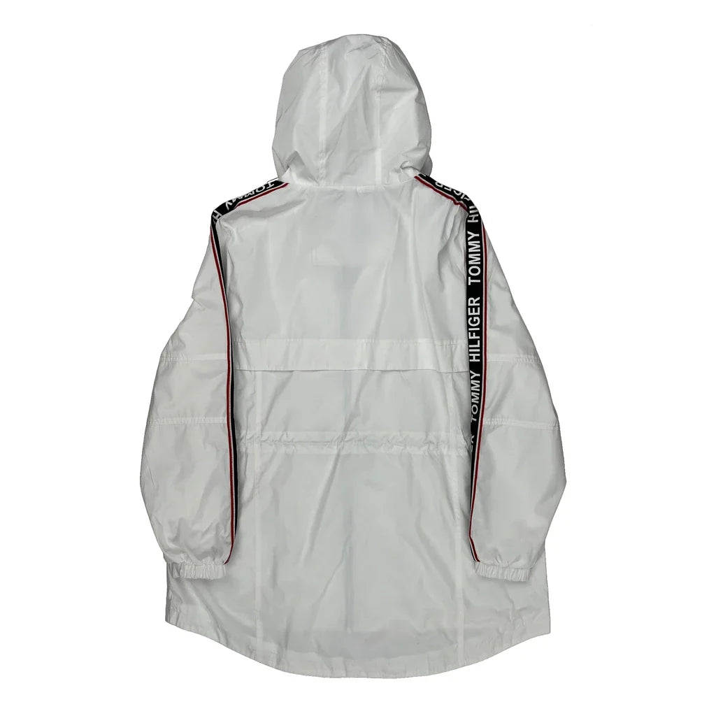 None Tommy Hilfiger Spellout Windbreaker - Large White Polyester