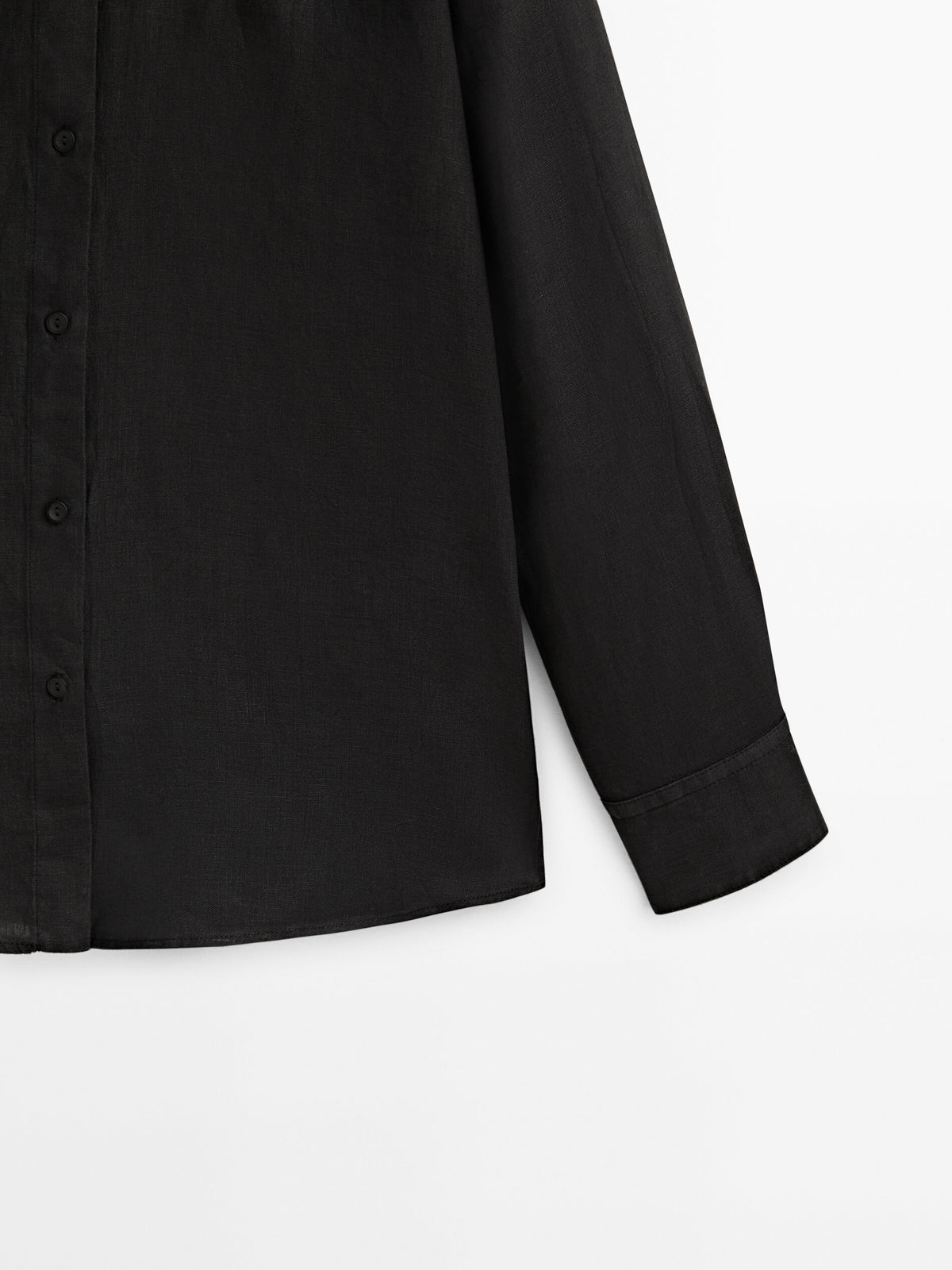 Camisa 100% lino - NEGRO
