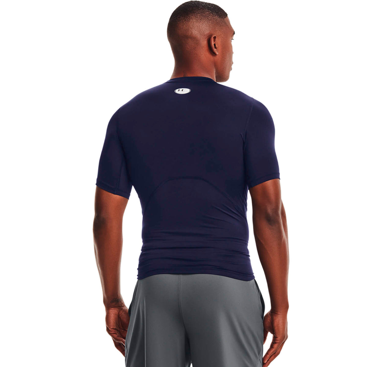 Under Armour HeatGear Compression Logo Maglietta Midnight Navy/White