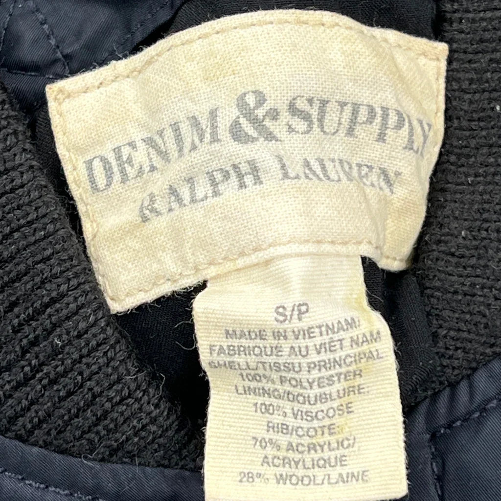 Denim & Supply Ralph Lauren Bomber Jacket - Small Navy Polyester