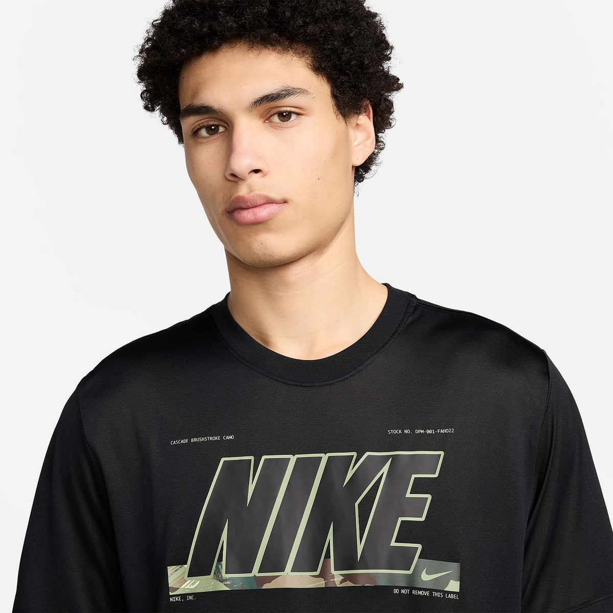 Nike Dri-FIT Camo Maglietta Black