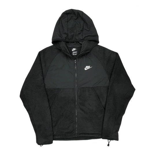 Nike Fleece Jacket - Small Black Polyester