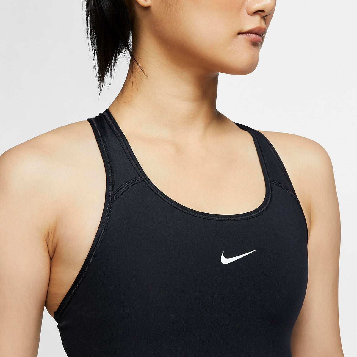 Nike Swoosh Reggiseno Sportivo Black/White