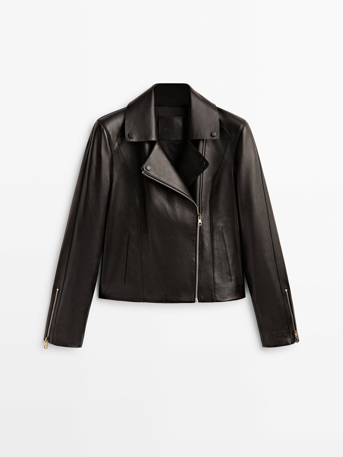 Chaqueta biker piel napa - NEGRO