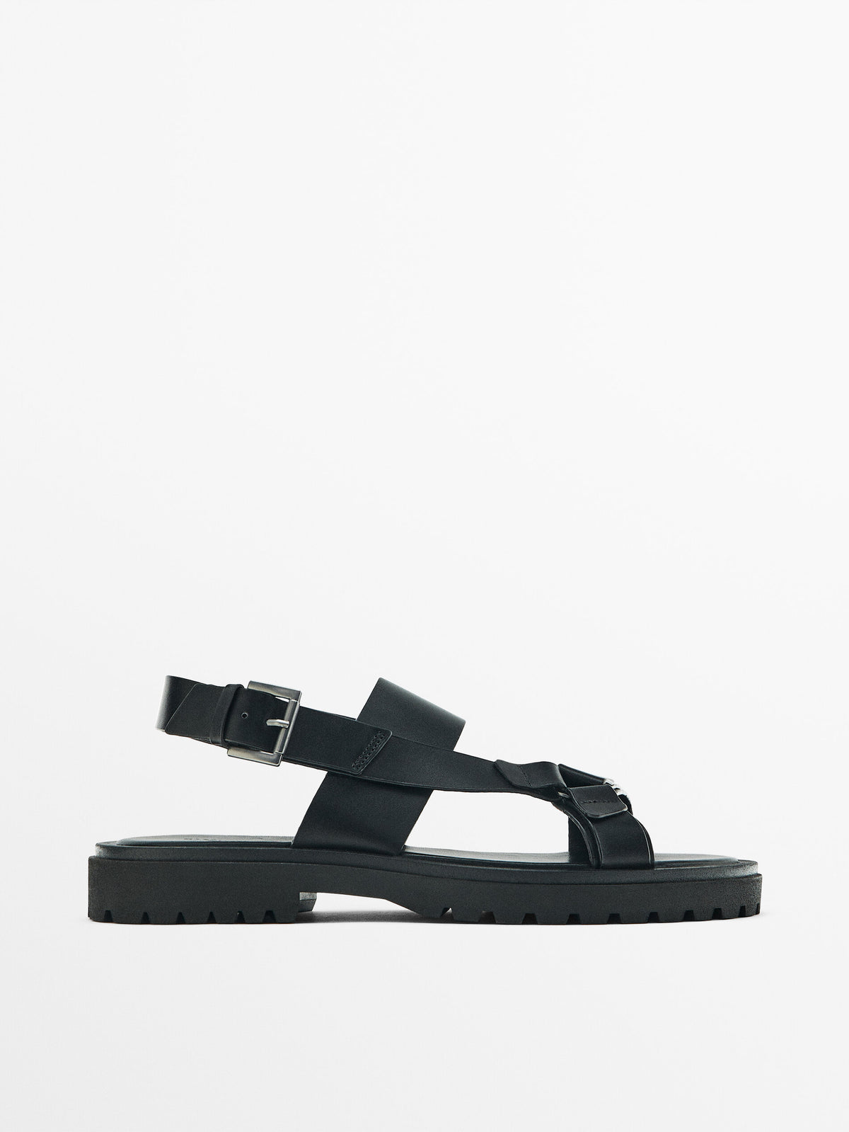 Sandalia piel negra - Studio - NEGRO