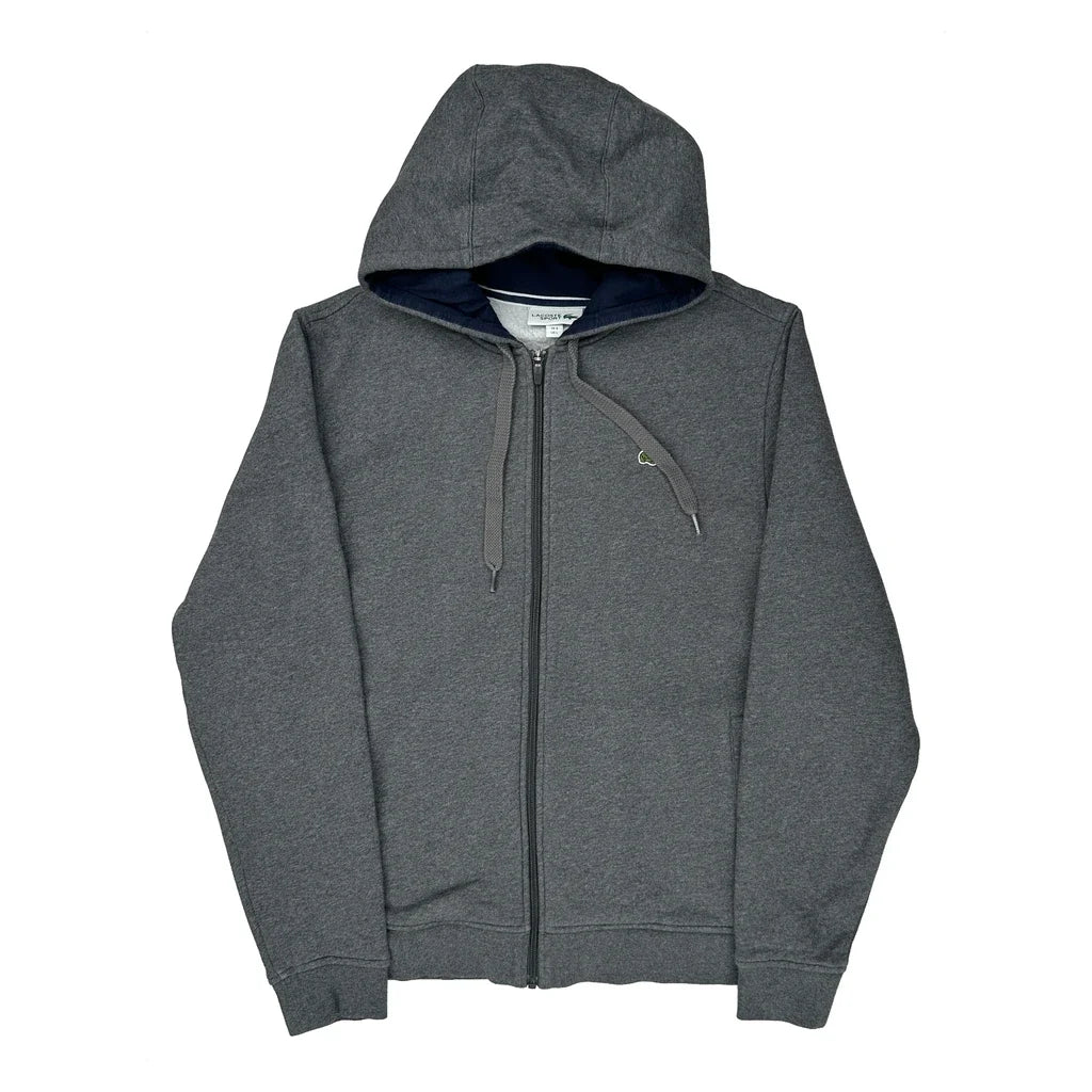 Lacoste Hoodie - Large Gray Cotton