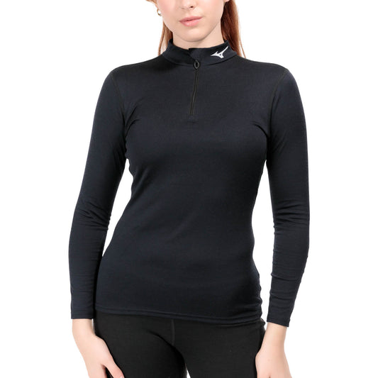 Mizuno Mid Weight Breath Thermo Logo Maglia Black
