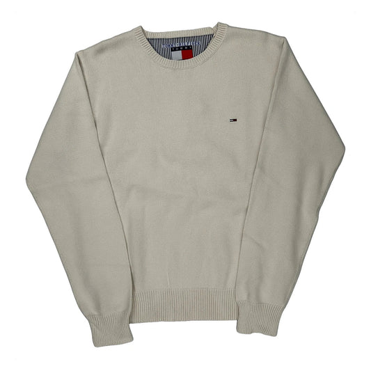 Tommy Hilfiger Chunky Knit Sweater - Medium Cream Cotton