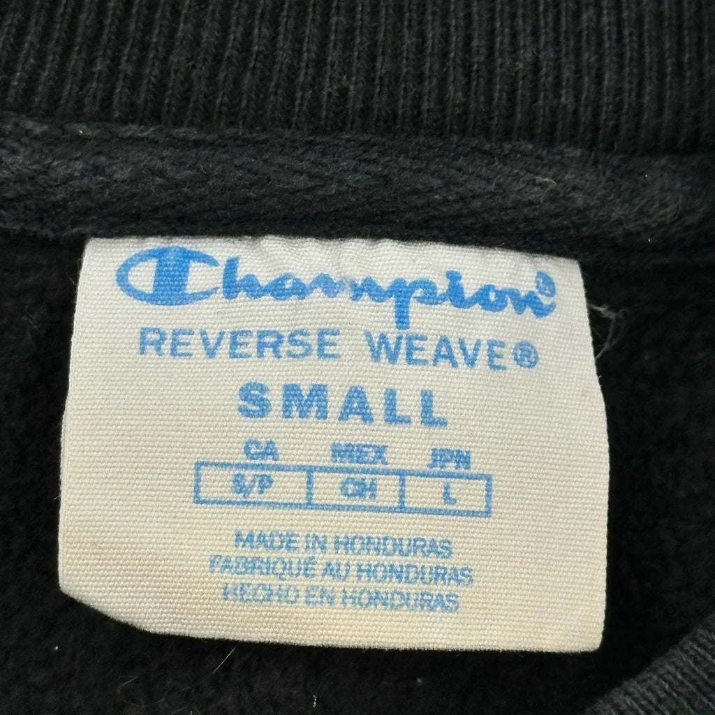 Reverse Weave Champion Sweatshirt - Small Black Cotton